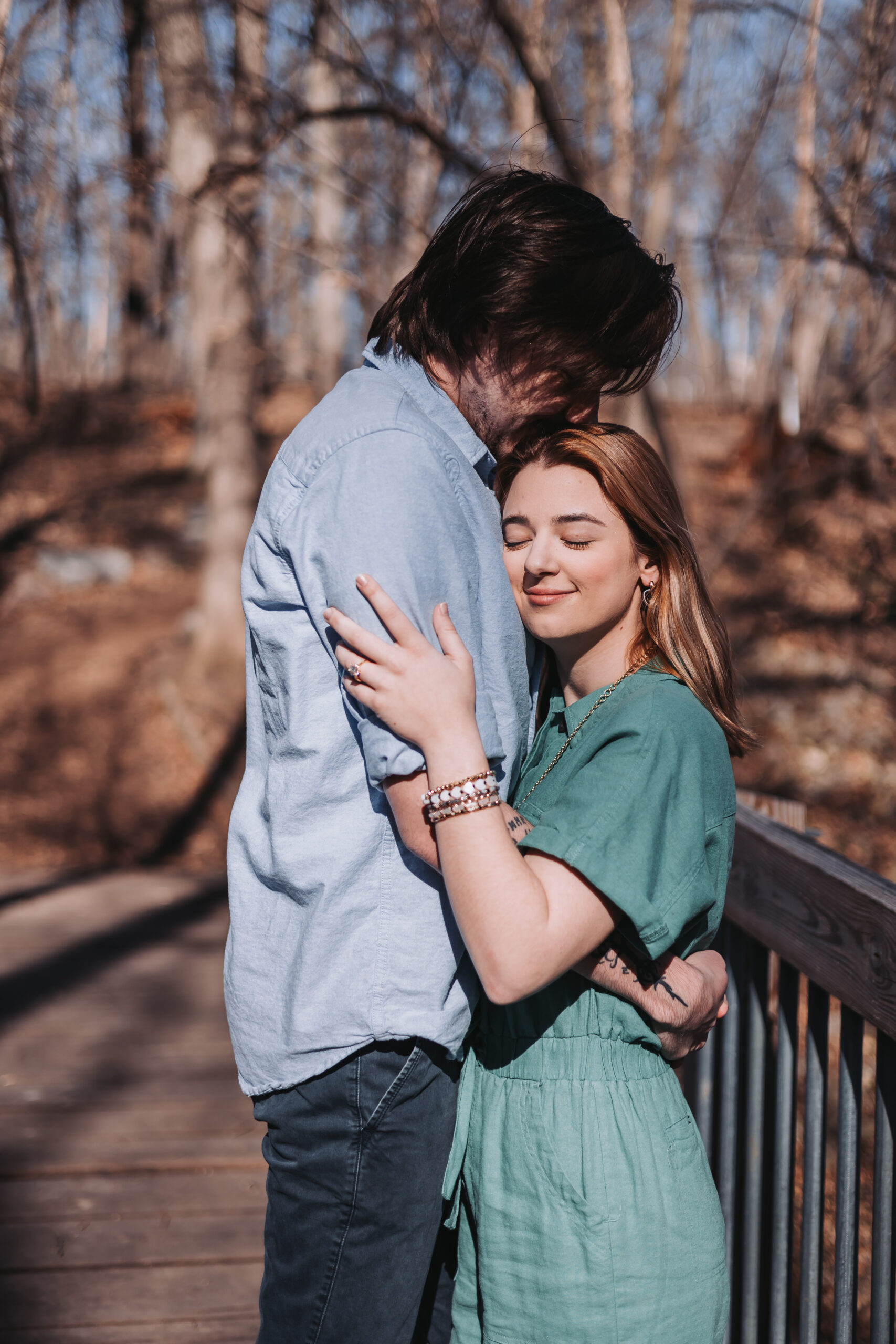 early spring engagement photos in minnesota