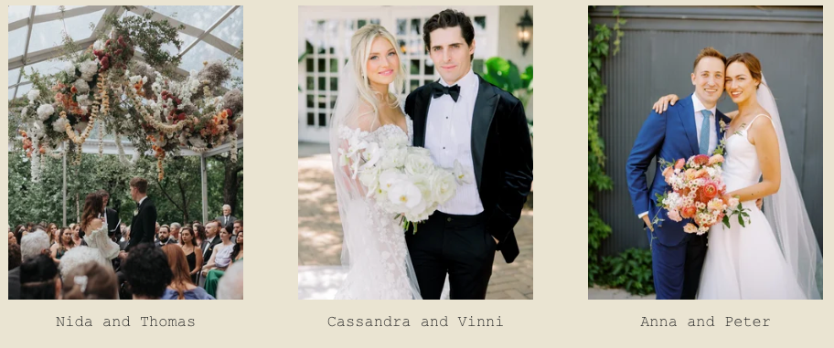 Apricot Floral full-service wedding florist - examples