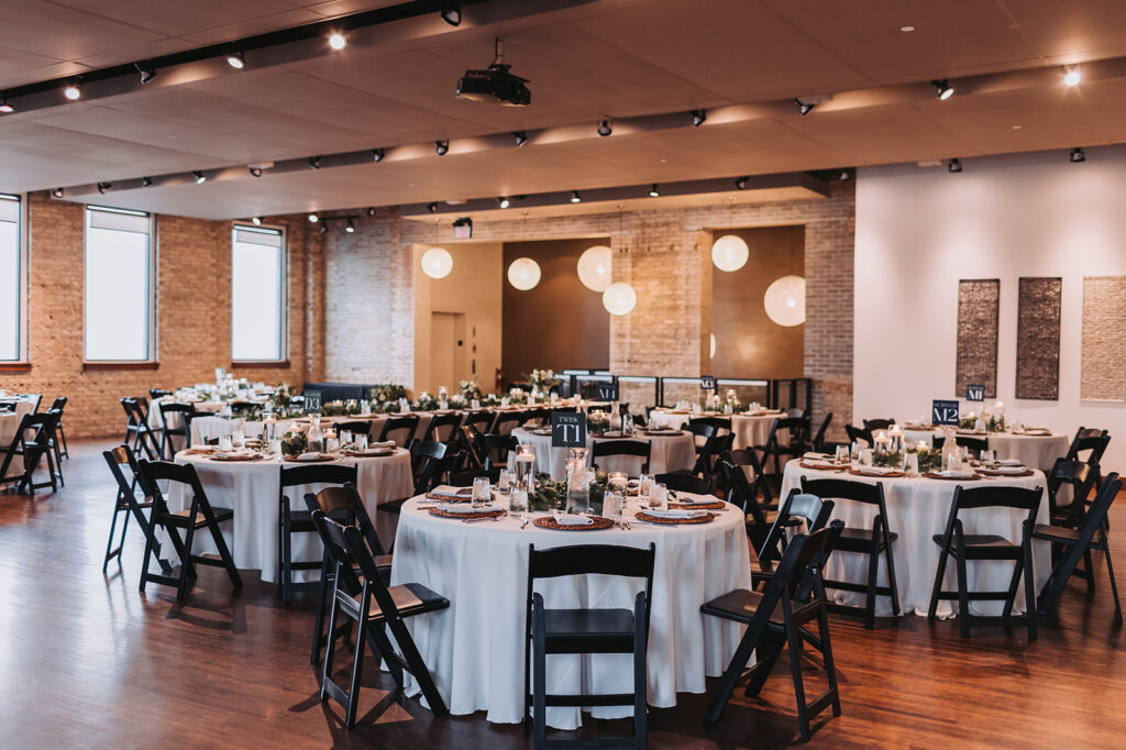 FIVE event center wedding - set for dinner