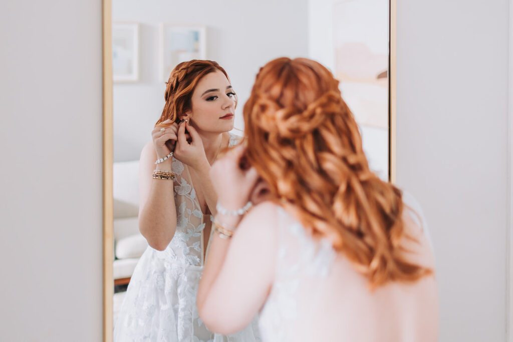 Getting ready for a wedding at FIVE Event Center in Minneapolis