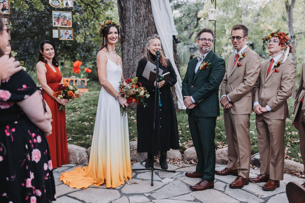 Couple gets married in their backyard