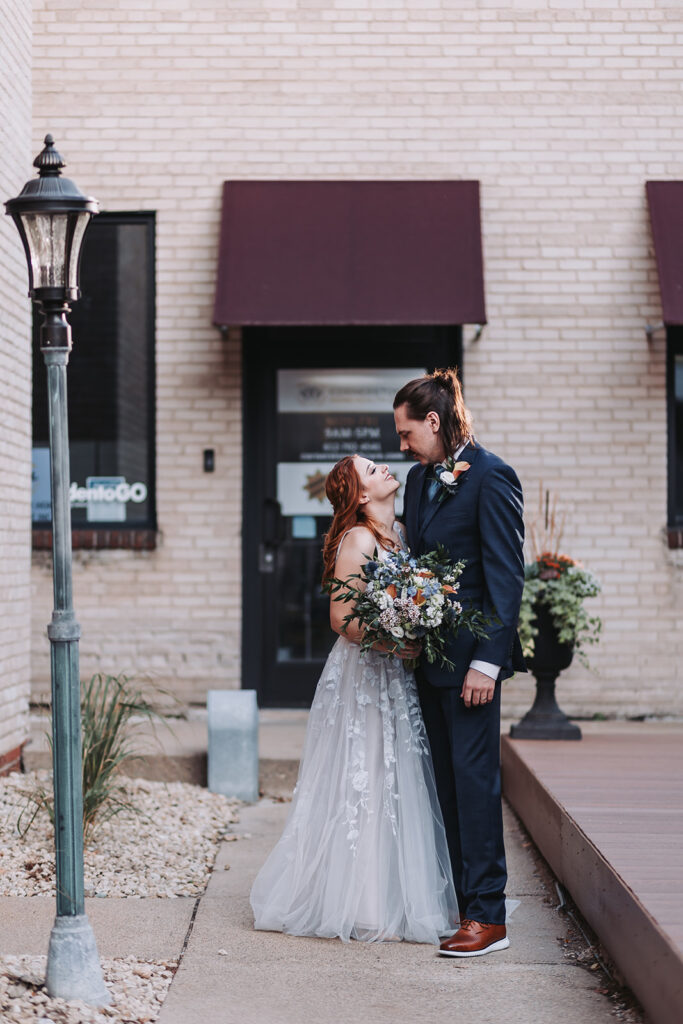 Couple getting married at Five Event Center