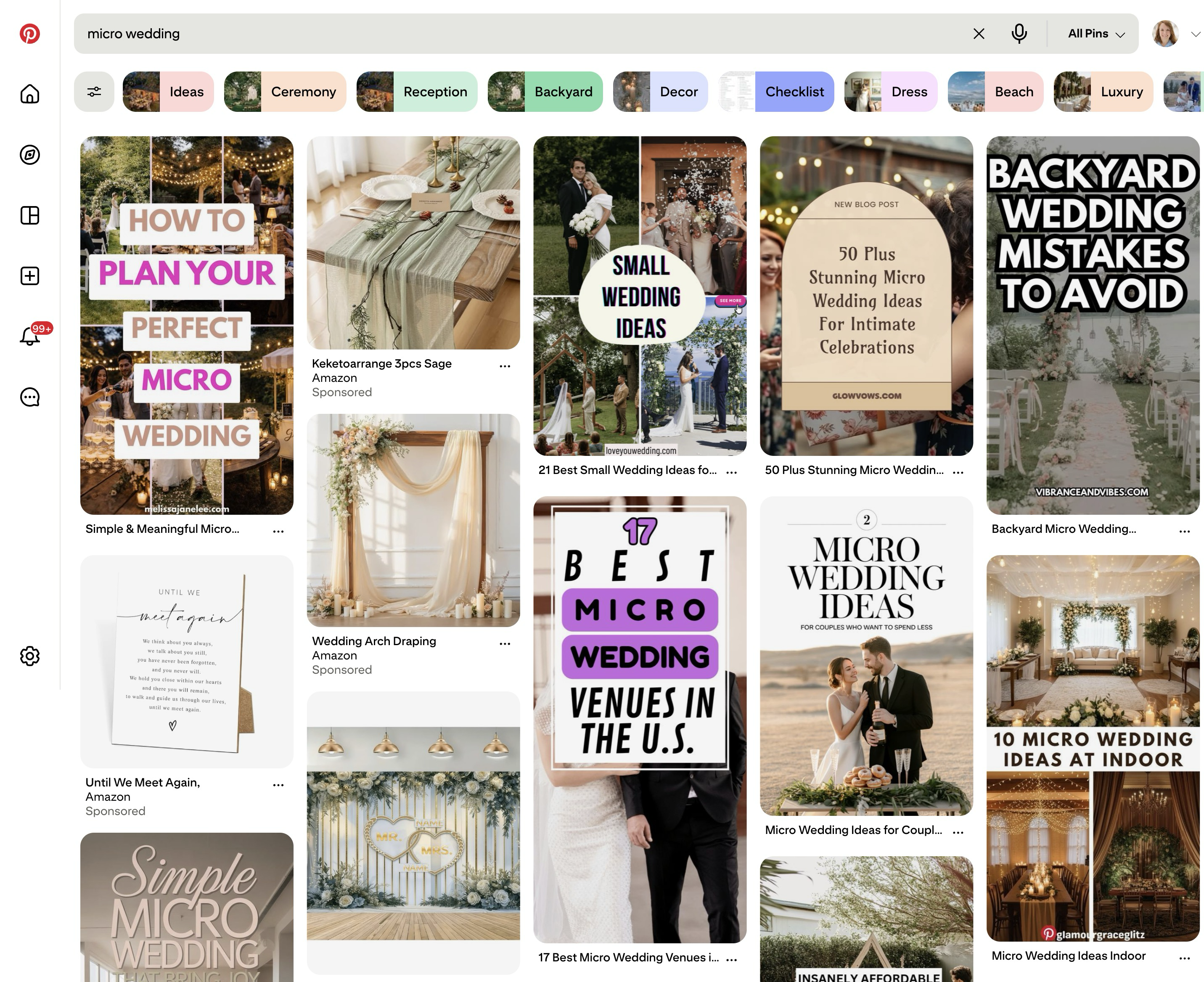Micro weddings on Pinterest